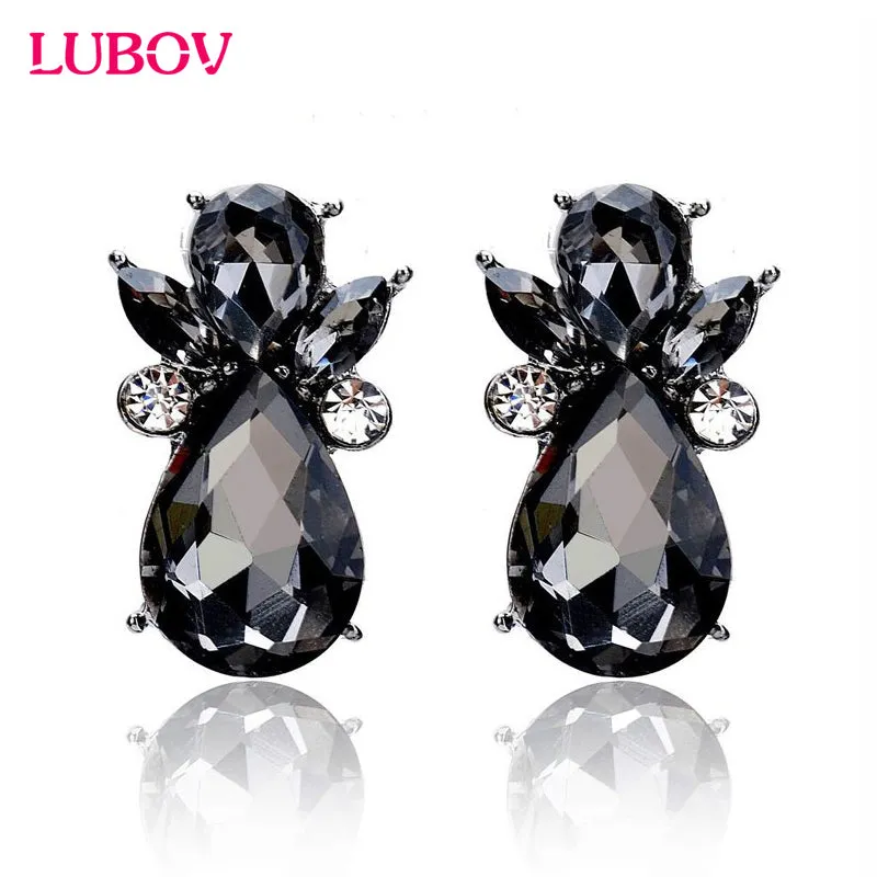 14 Colors Promotion New Design Stud Earrings Resin Stone European Brand Hematite Earrings Fashion Black Earrings For Women