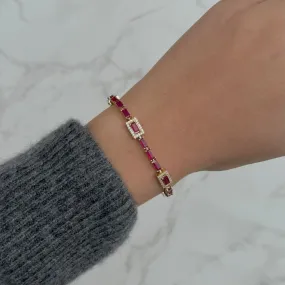 14K GOLD DIAMOND RUBY MARGO BRACELET