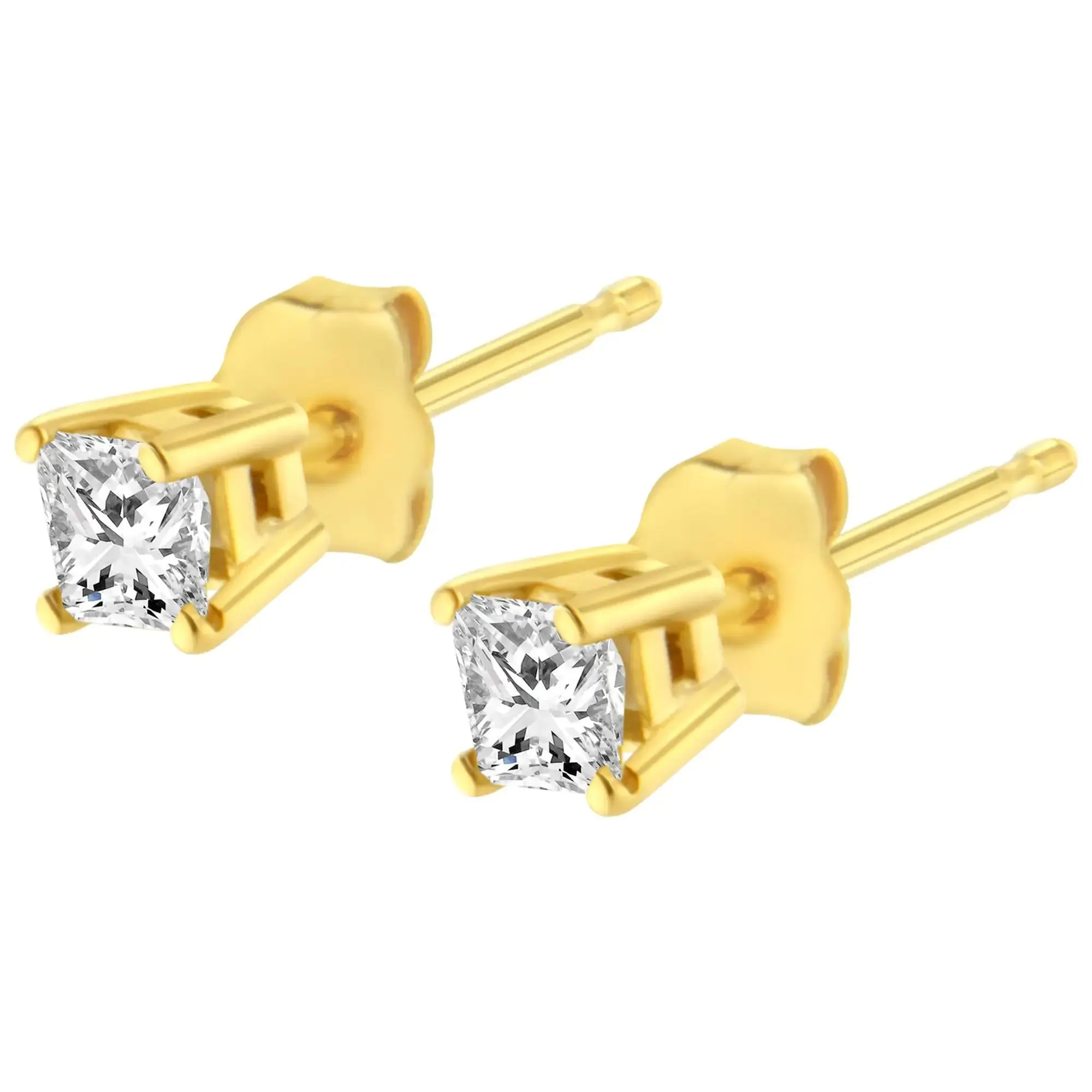 14K Gold Stud Diamond Earrings