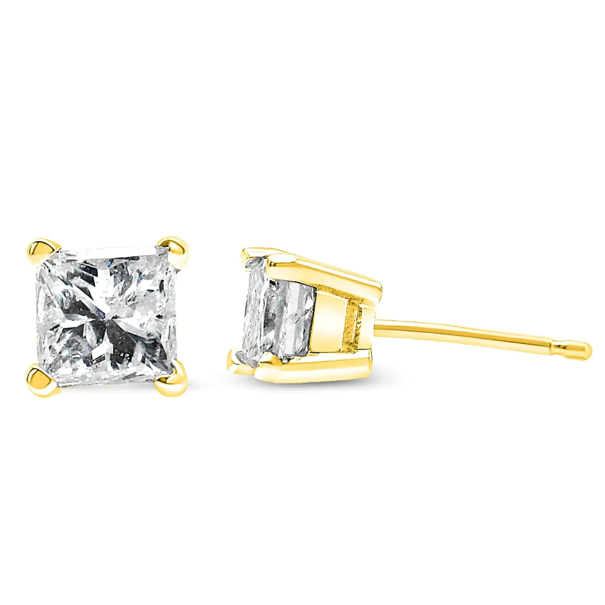 14K Gold Stud Diamond Earrings