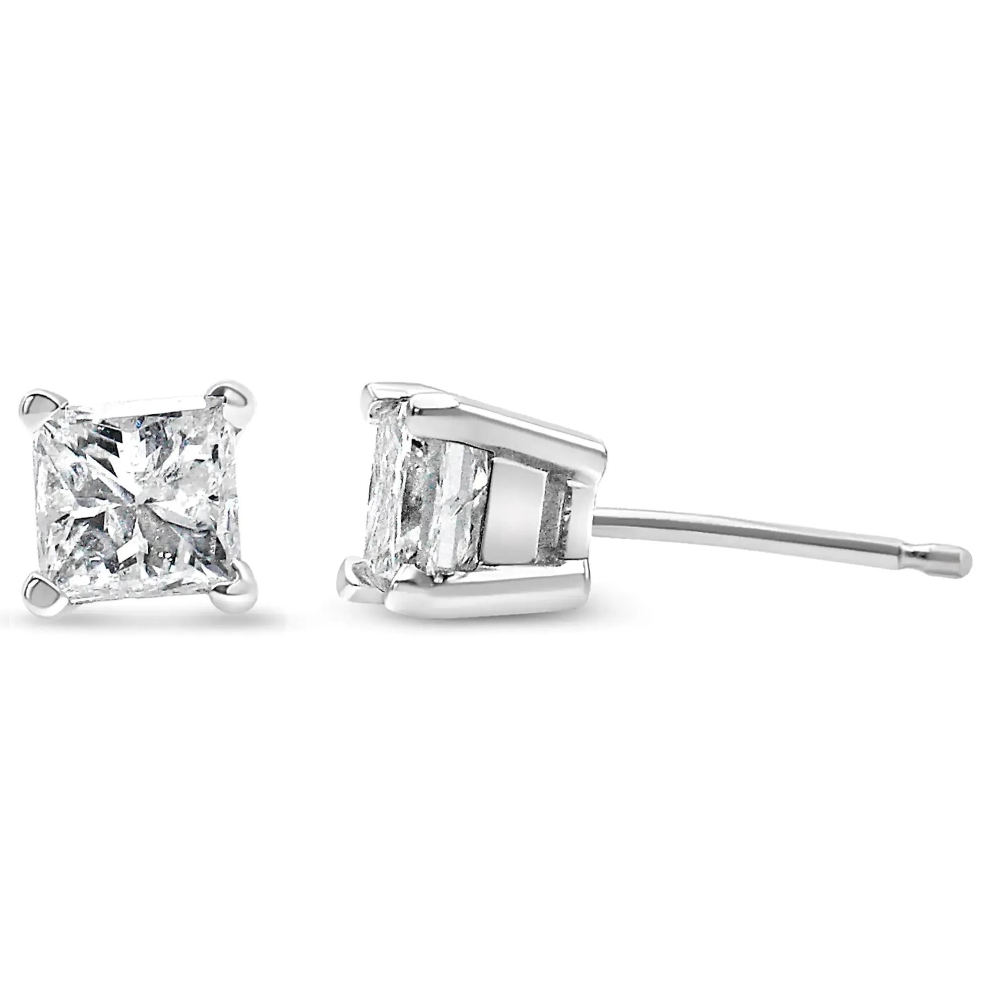 14K Gold Stud Diamond Earrings