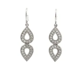 14k White Gold Diamond Earrings