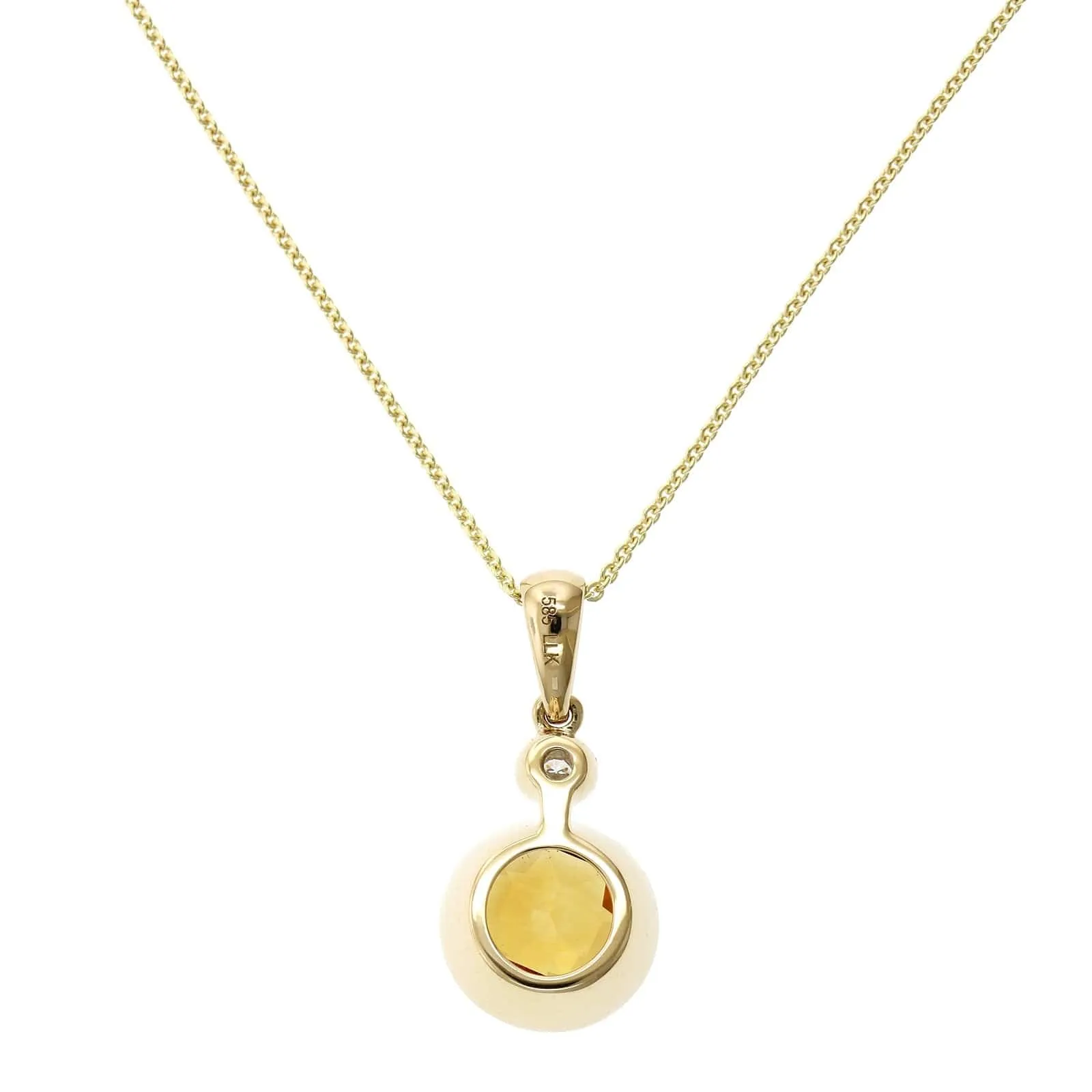 14K Yellow Gold Citrine Pendant