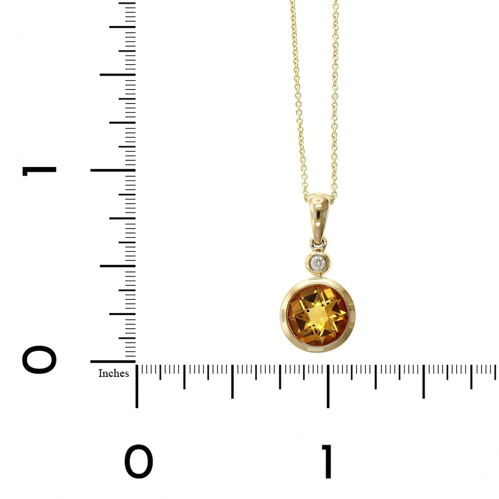 14K Yellow Gold Citrine Pendant