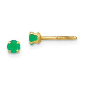 14k Yellow Gold Madi K Emerald Earrings