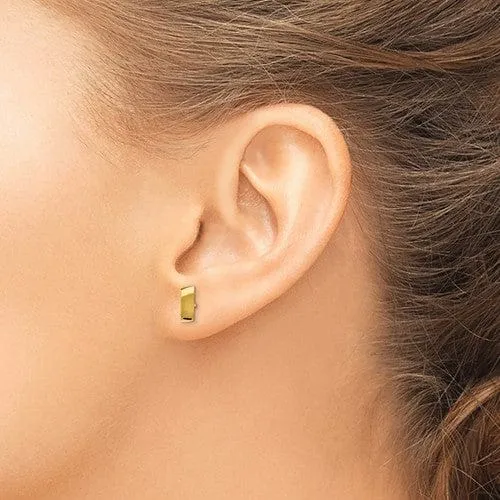 14k Yellow Gold Polished Fancy Post Earrings