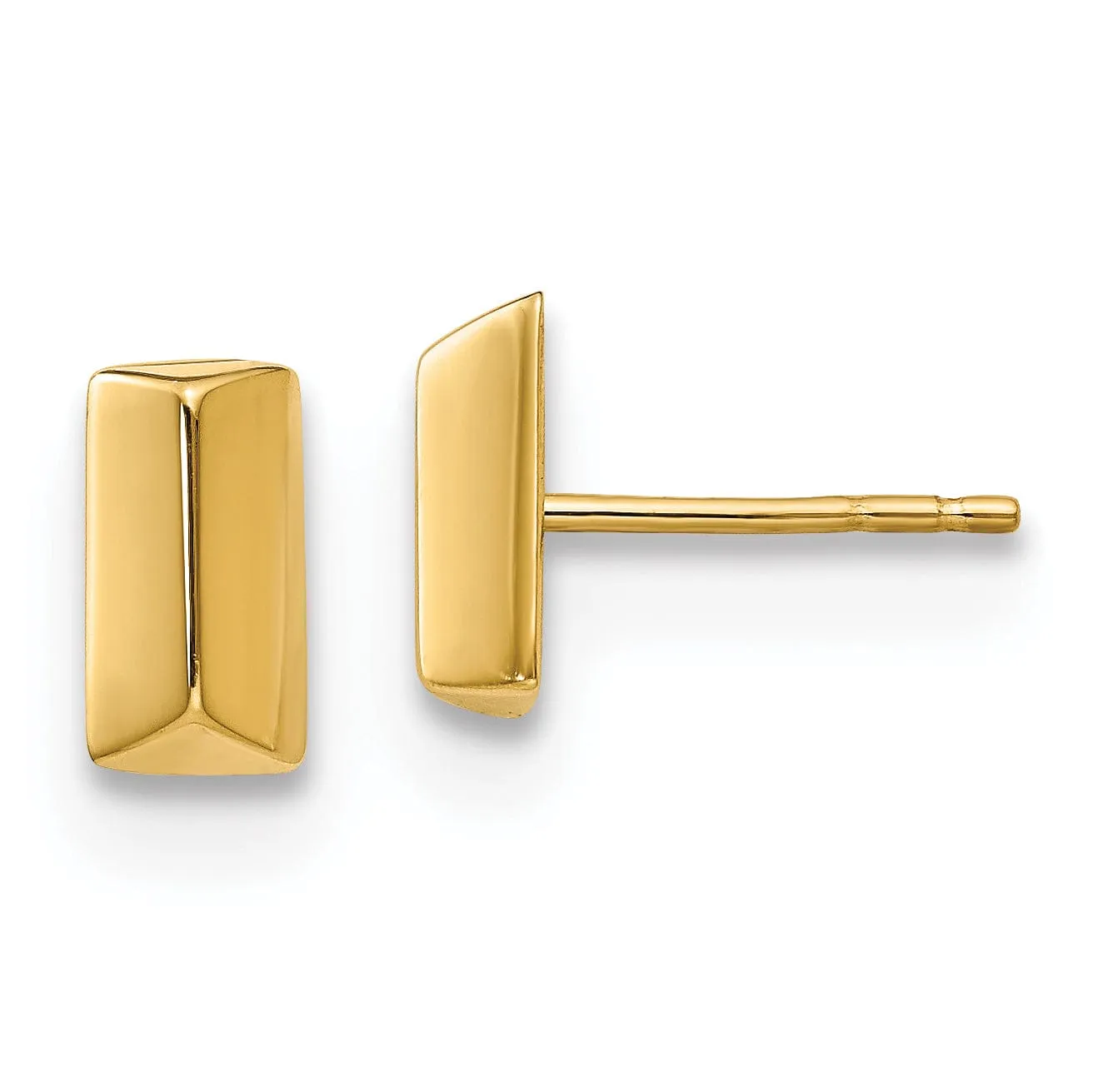 14k Yellow Gold Polished Fancy Post Earrings