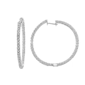 14KW 333D1.70CT EARRING HUGGIES (102DE1605-35MM)