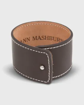 1.5" Leather Cuff Bracelet in Chocolate