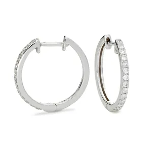 18ct White Gold 0.30ct Diamond Hoop Earrings SE4671(WG)