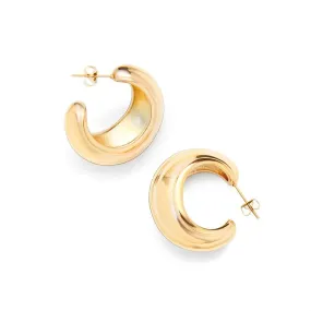 18K Gold-Filled Dome C Shape Earrings