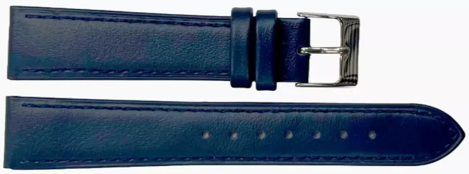 1PC Multi-Color Watch Band Size (18✖16)mm Stitched Plain Leather Strap