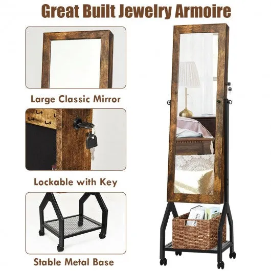 2-in-1 Lockable Large Capacity Jewelry Organizer