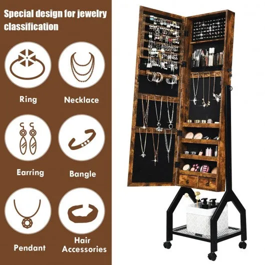 2-in-1 Lockable Large Capacity Jewelry Organizer