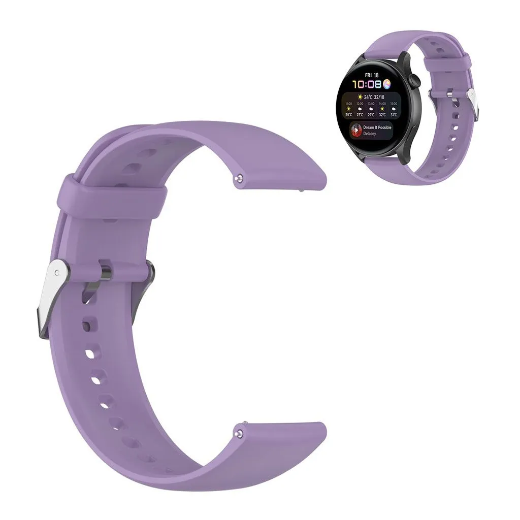 22mm sporty silicone watch strap for Huawei watch - Light Purple