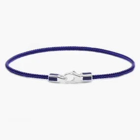 2mm Sailing Cable Bracelet With Sterling Silver Clasp (Mykonos Blue)