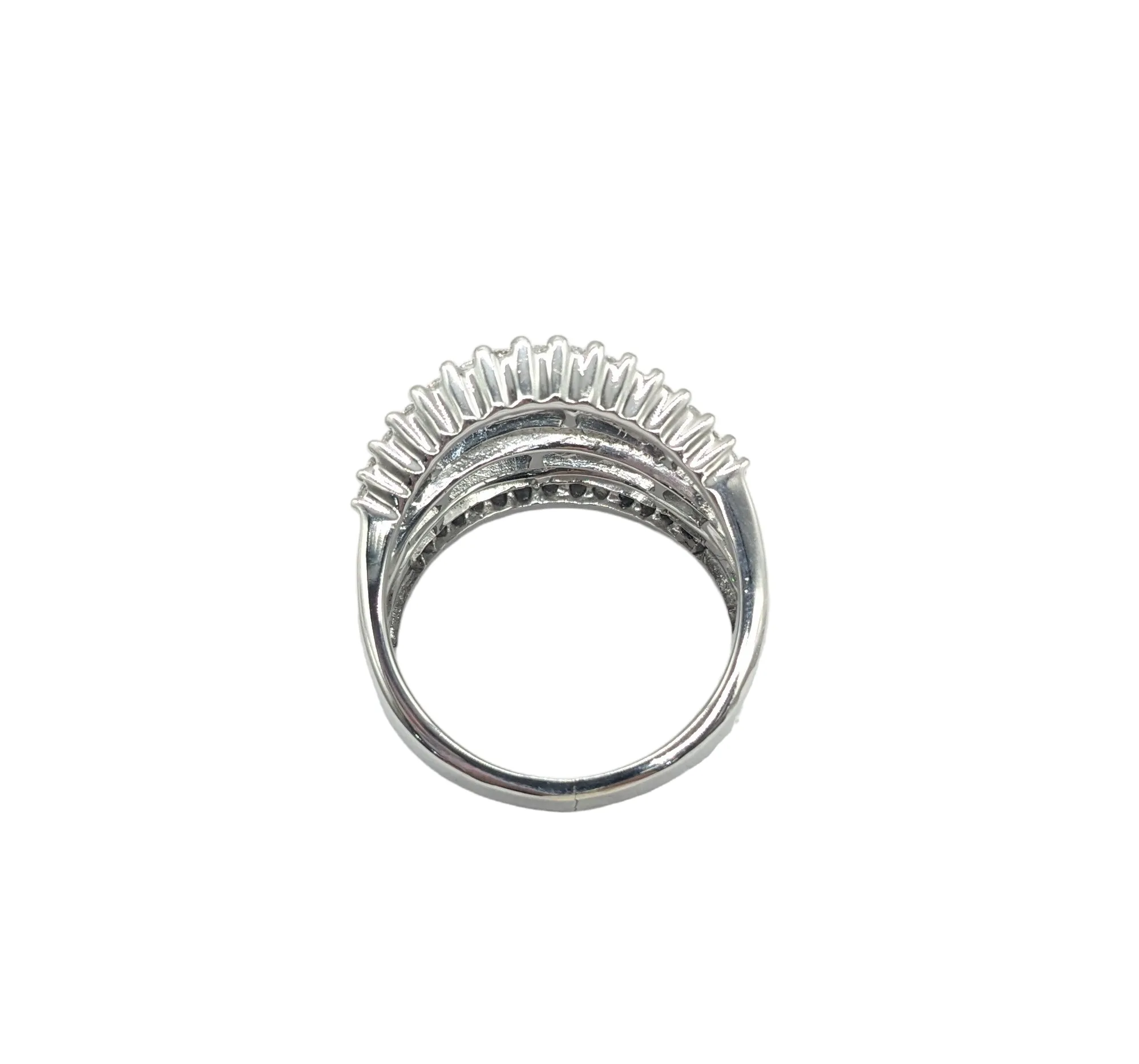 3 Carat Diamond 6 Row Curved Band