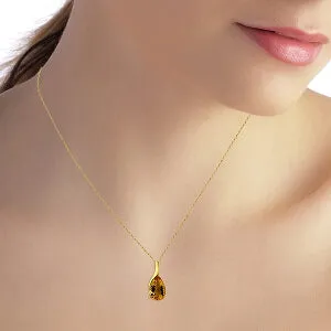 5 Carat 14K Solid Yellow Gold Milestone Citrine Necklace