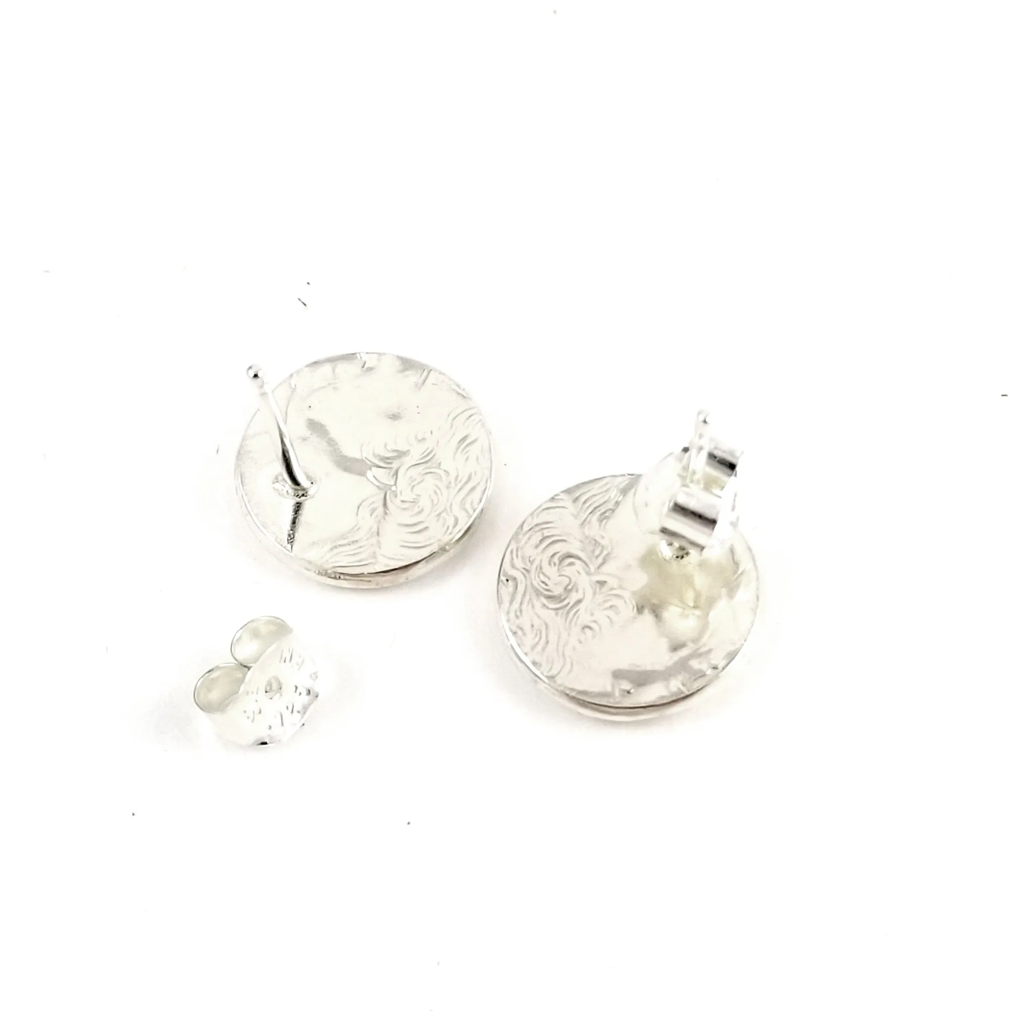 90% Silver Washington Quarter Punch Out Stud Earrings