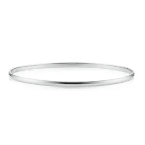 9ct White Gold 63x3mm Solid Bangle