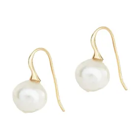 9k Gold & South Sea Pearl Waterfall Ear-wire Drops