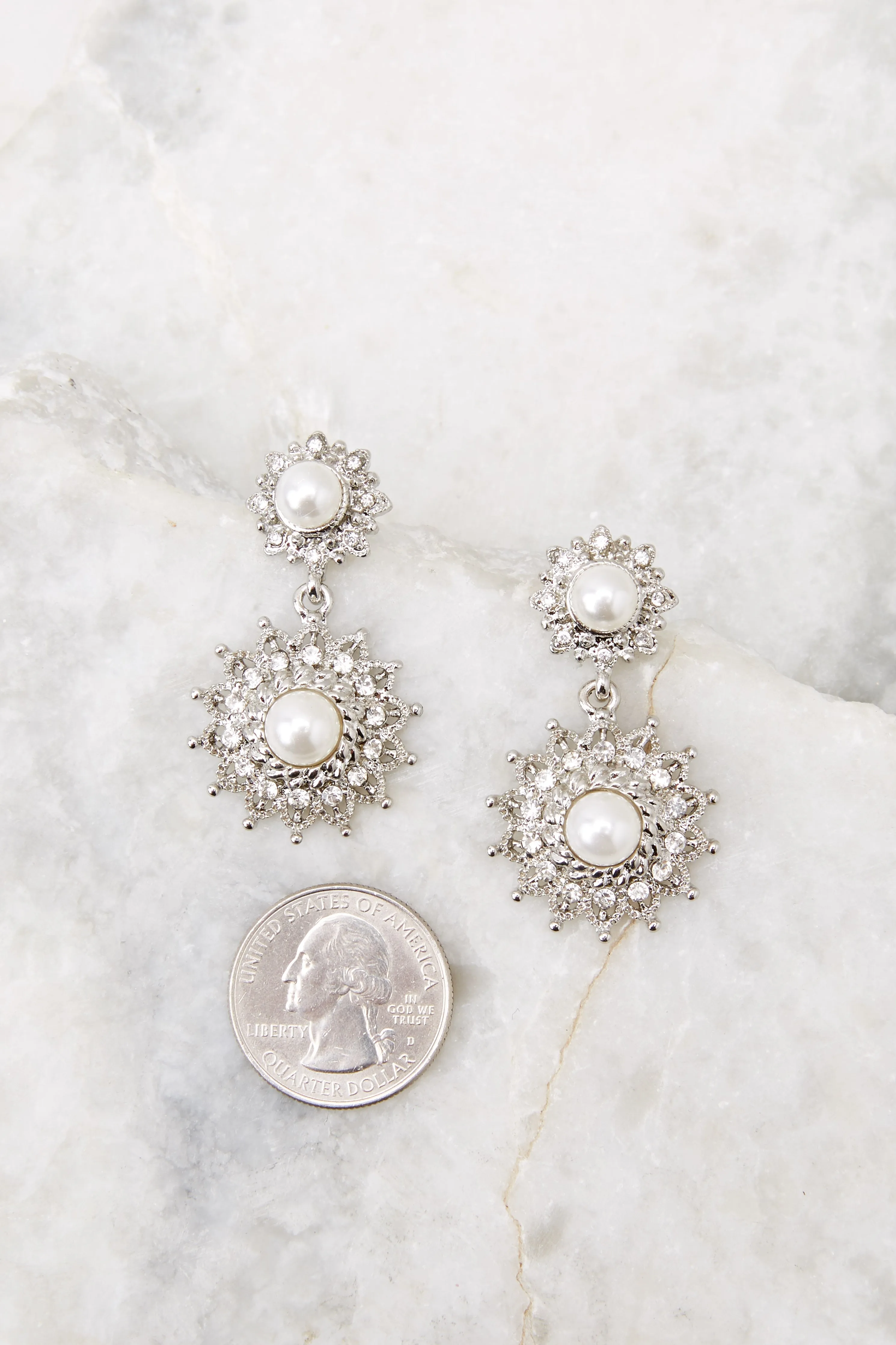 Absolutely Unforgettable Silver Pearl Earrings