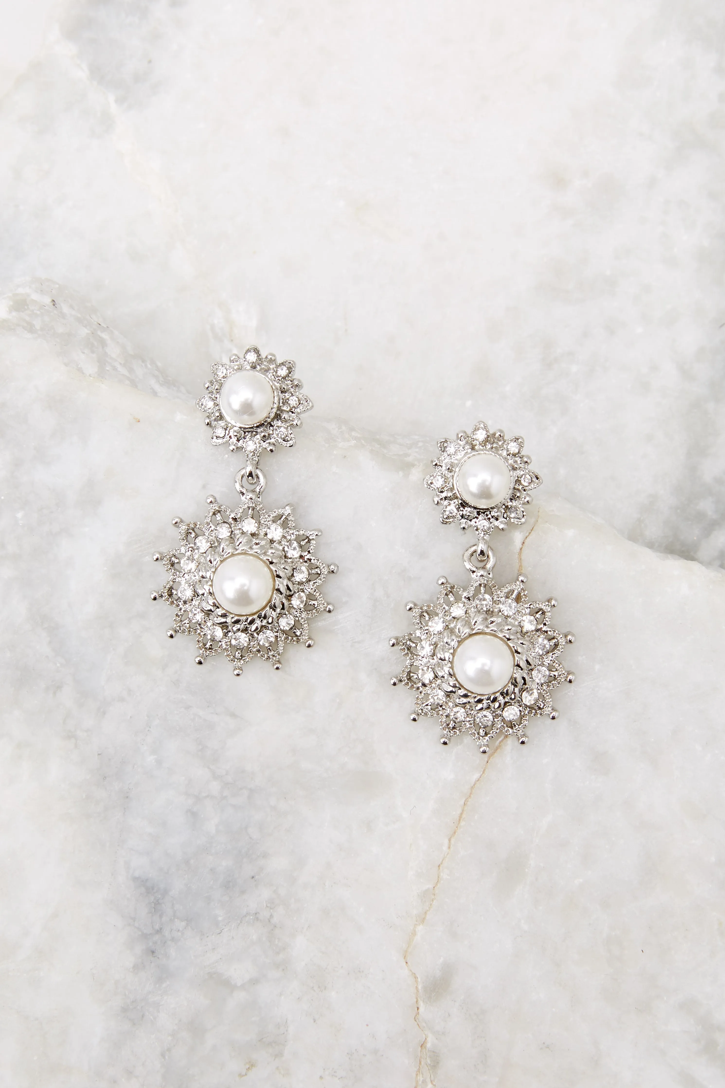 Absolutely Unforgettable Silver Pearl Earrings