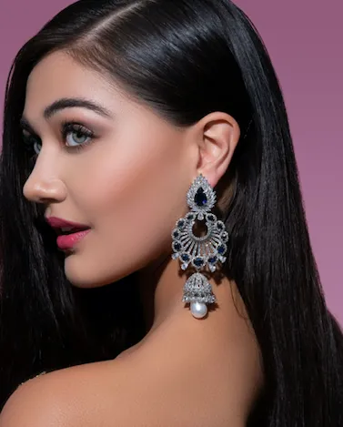 Alara Statement Earrings - Jaipur Rose Modern Luxury Designer Indian Jewelry