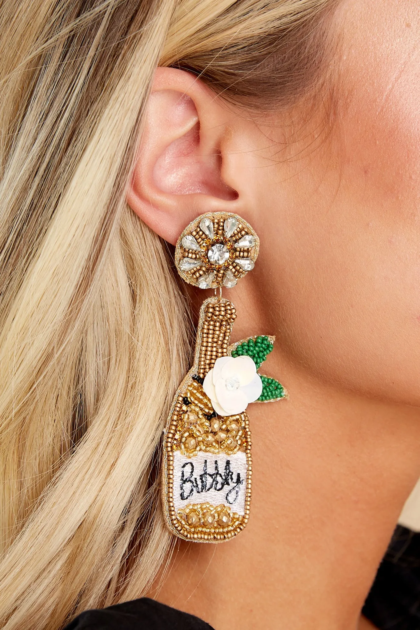 Always In Season Gold Beaded Earrings