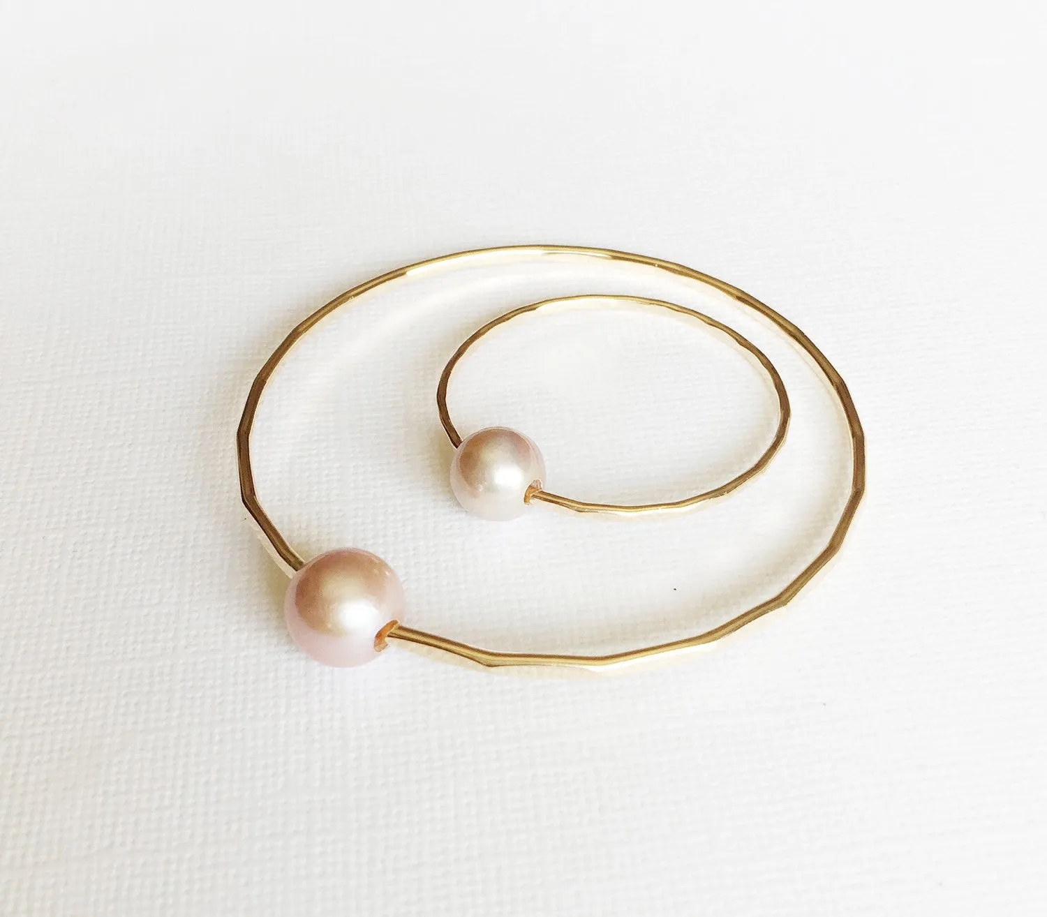 Amelia bangles set - Pink pearl  (B260)