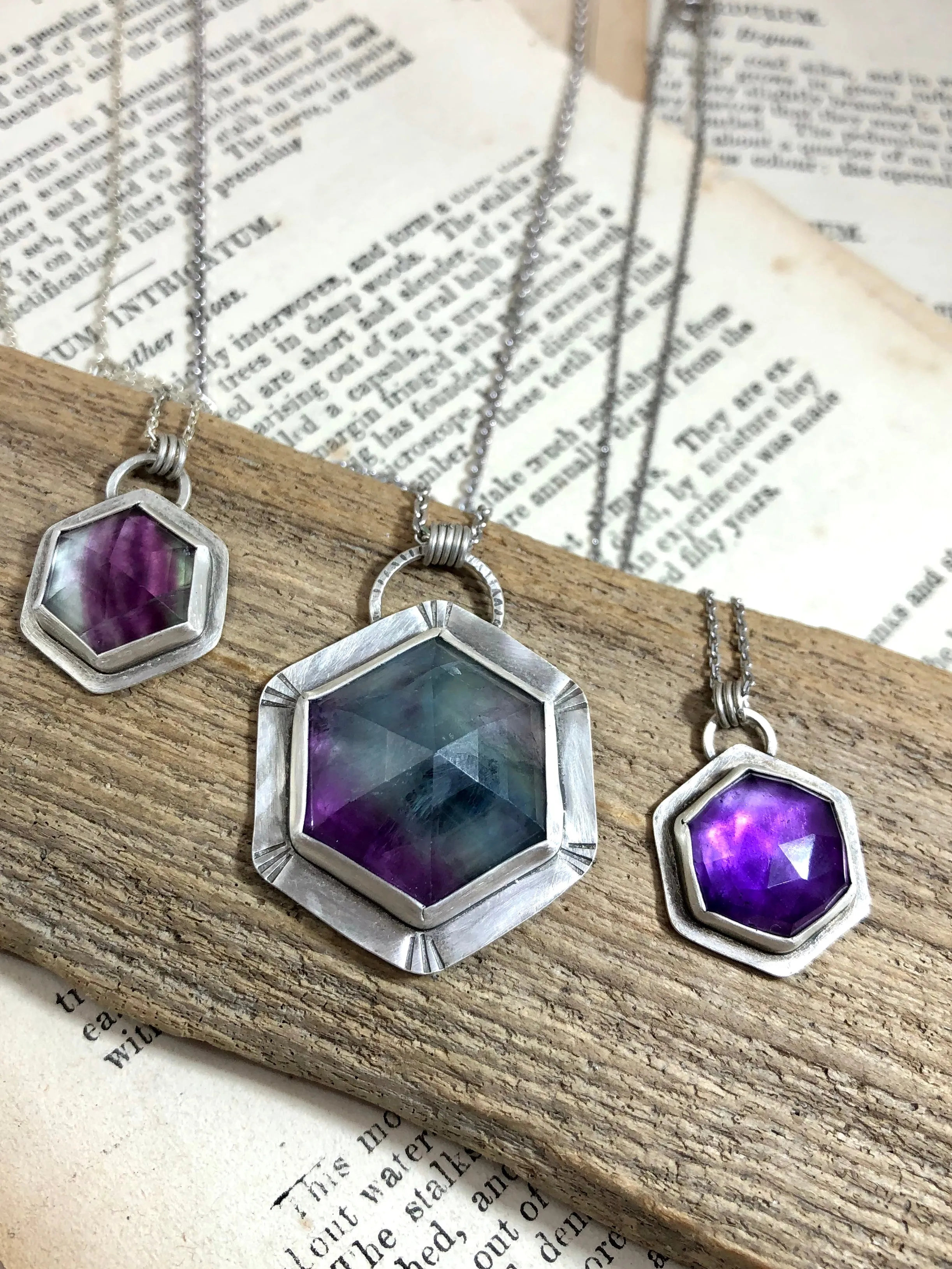 Amethyst Hex Necklace