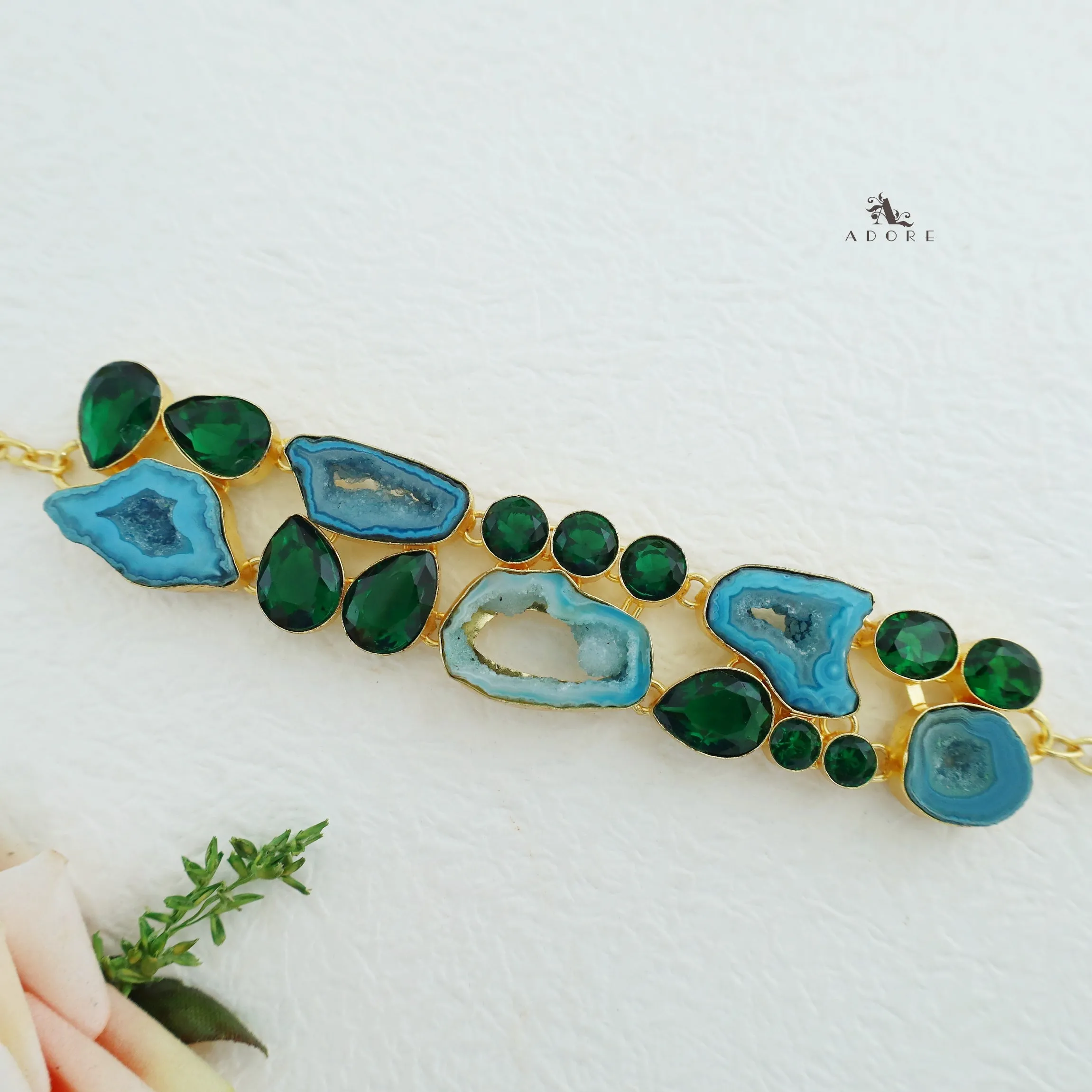 Apphia Agate   Glossy Stone Choker