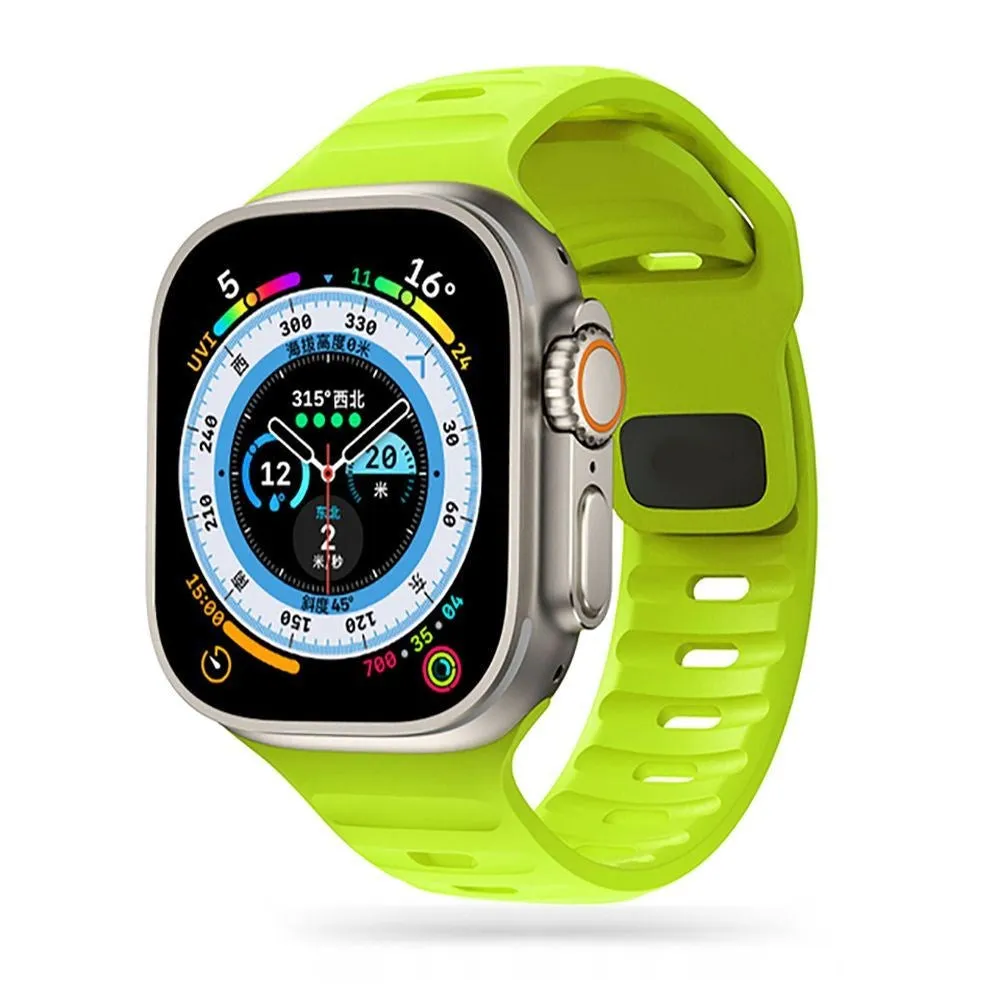 Apple Watch (38/40/SE/41/42mm) Tech-Protect Iconband Line Silikone Rem - Lime