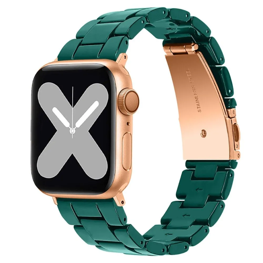 Apple Watch (41mm) 3 bead resin watch strap - Dark Green