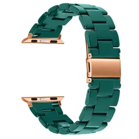 Apple Watch (41mm) 3 bead resin watch strap - Dark Green