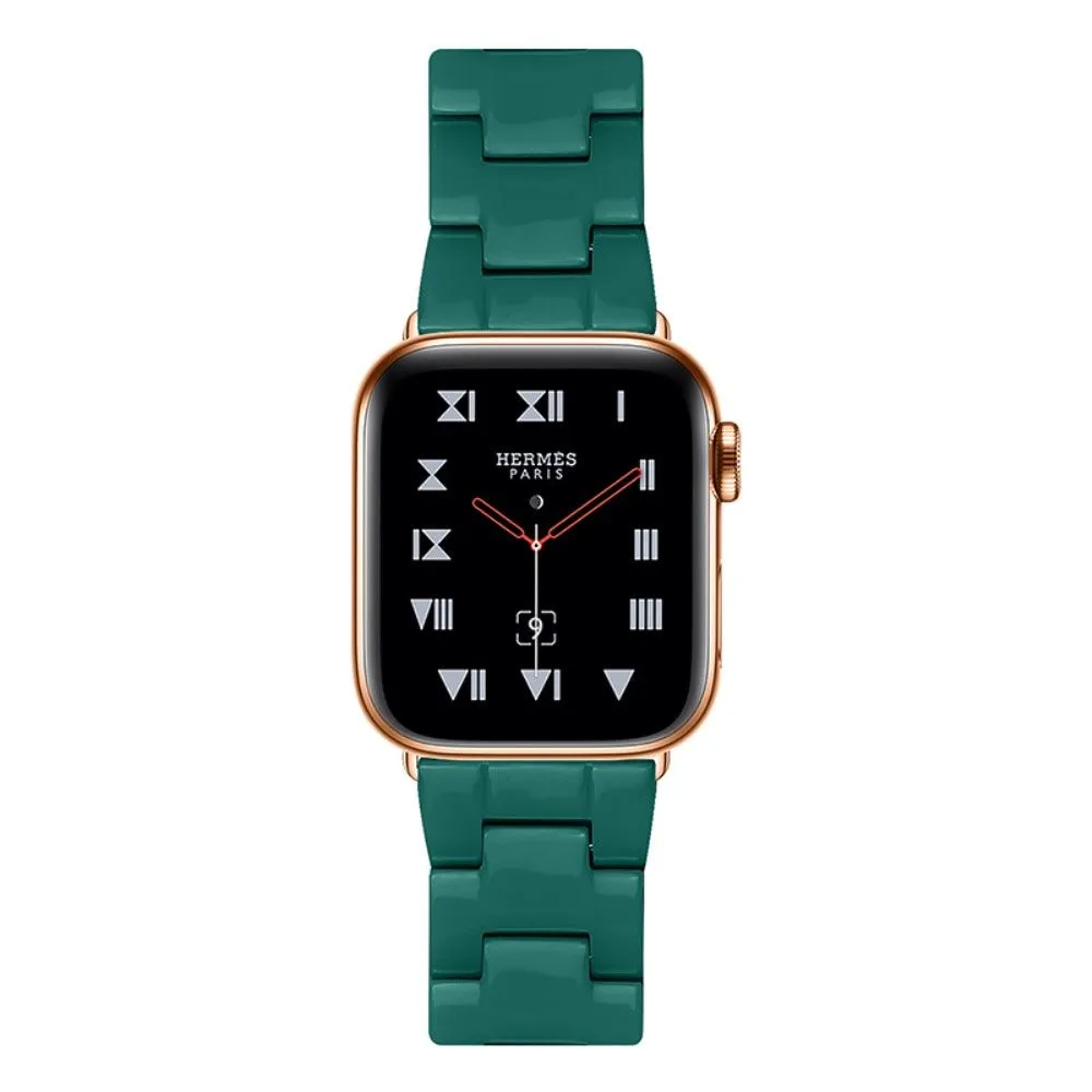 Apple Watch (41mm) 3 bead resin watch strap - Dark Green