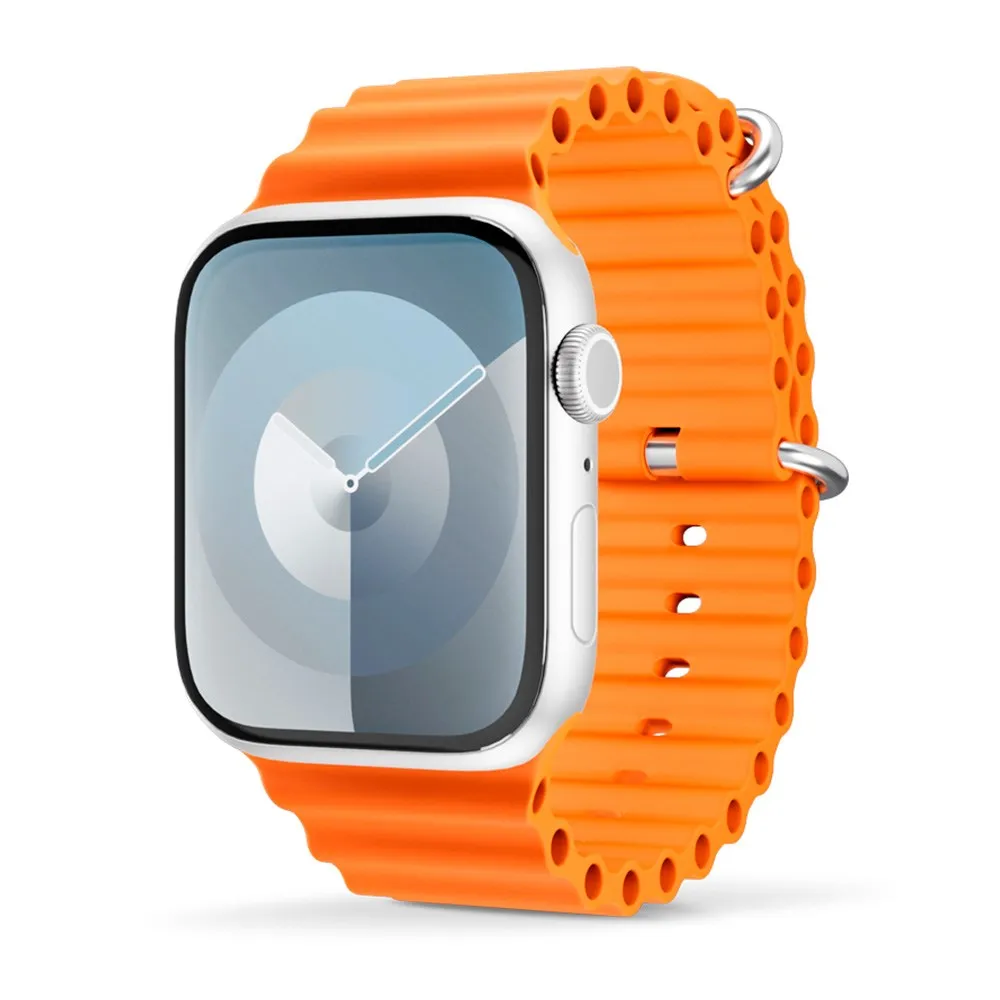 Apple Watch (42/44/SE/45/46/49mm) Epico Ocean Silikone Rem - Orange