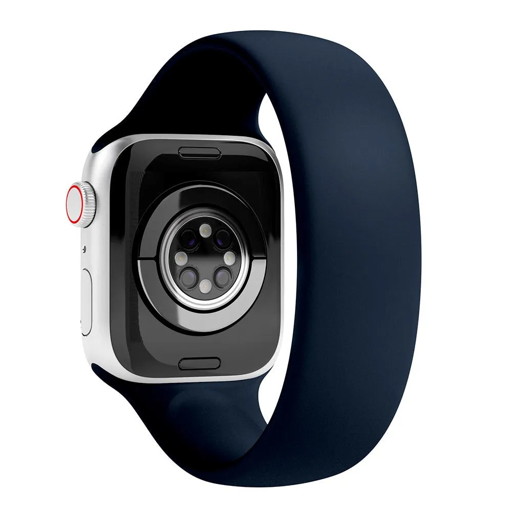 Apple Watch (42/44/SE/45/46/49mm) Vonmählen Solo Loop Small Silikone Rem - Mørkeblå