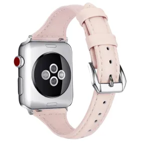 Apple Watch (45mm) B6 genuine leather watch strap - Pink / Size: L