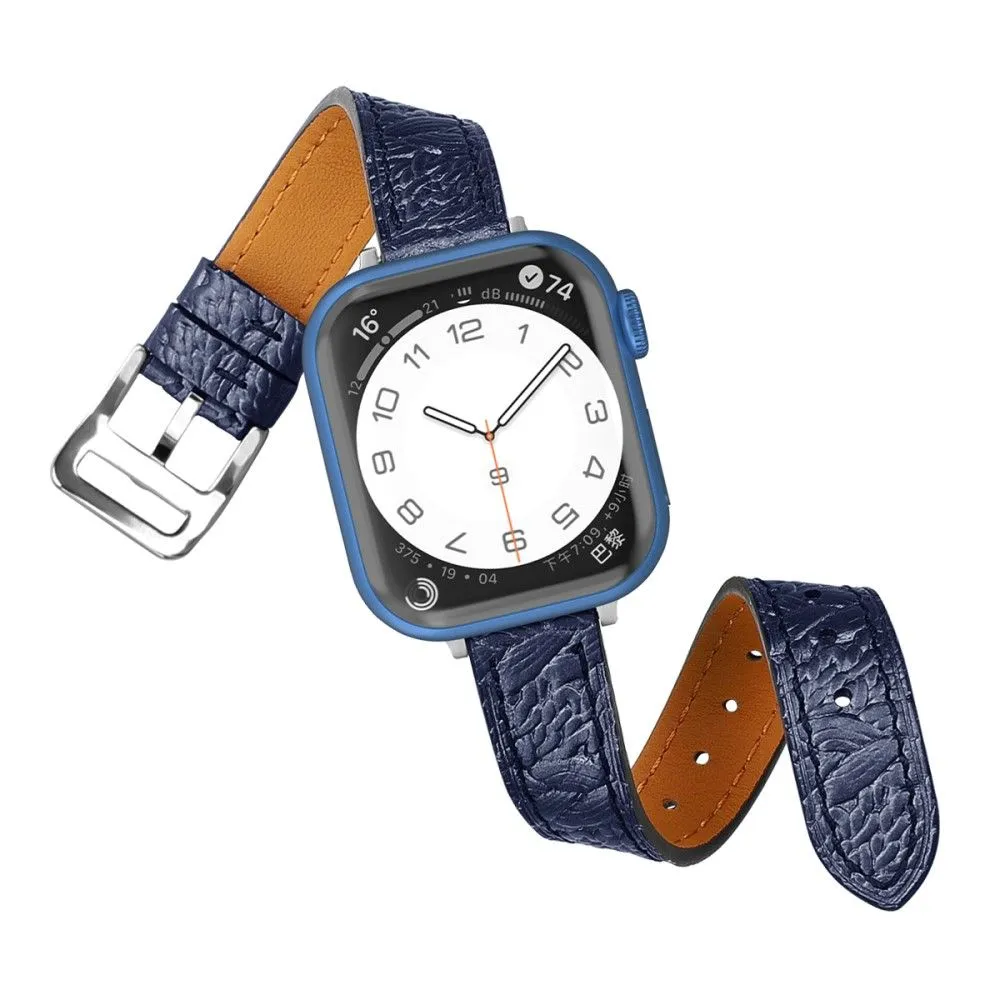 Apple Watch (45mm) genuine woven leather watch strap - Blue