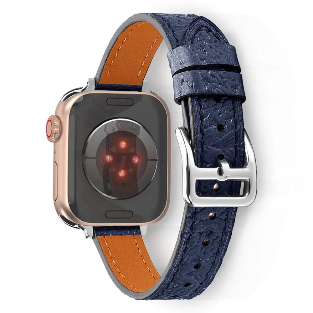 Apple Watch (45mm) genuine woven leather watch strap - Blue