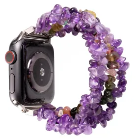 Apple Watch (45mm) natural stones style watch strap - Purple