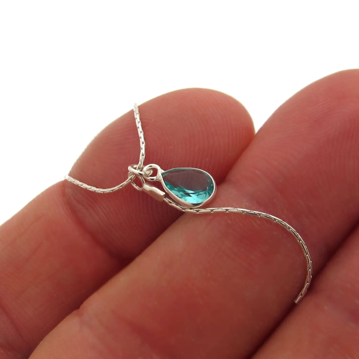 Aquamarine Crystal Necklace