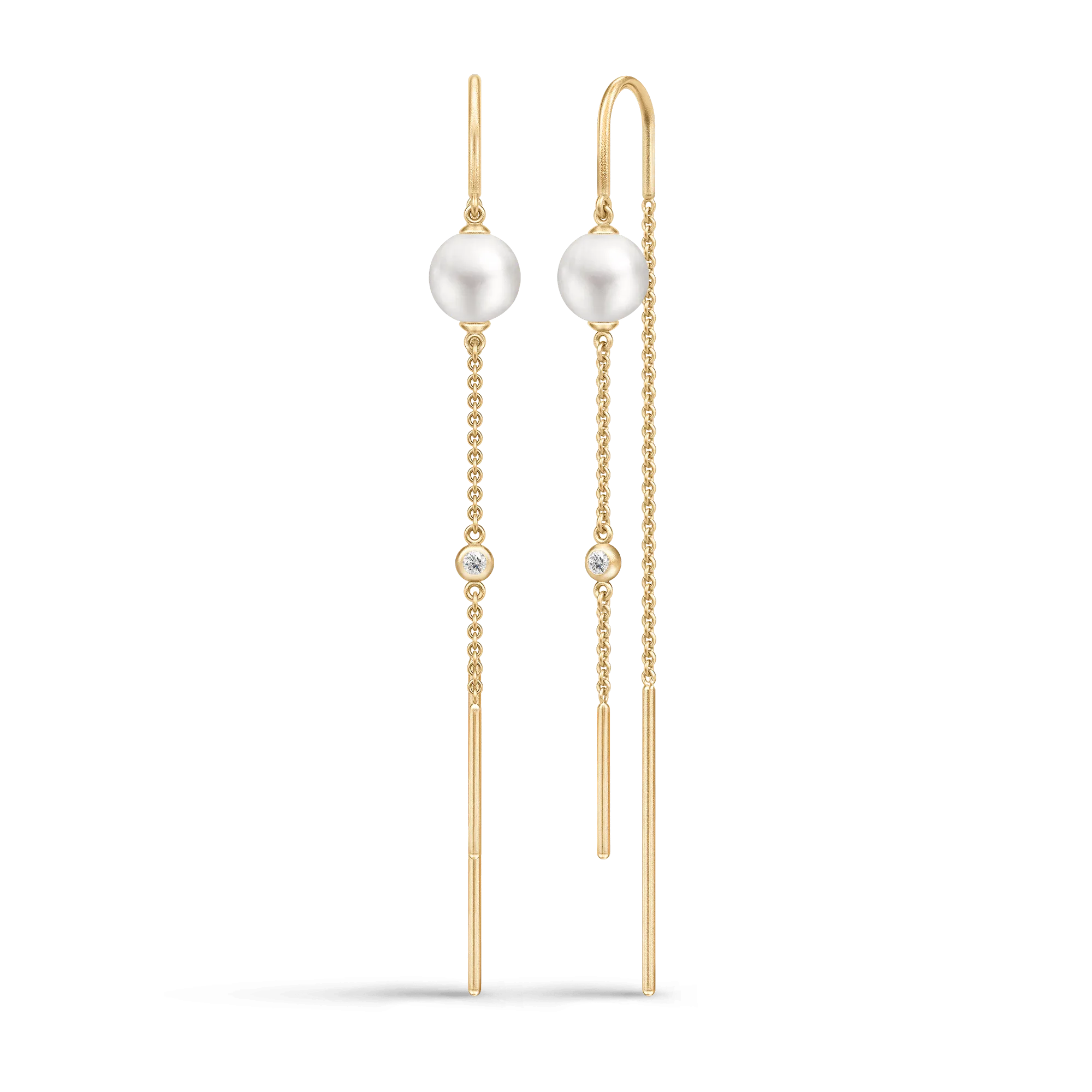 Ariel Gold Plated Earrings w. Pearls