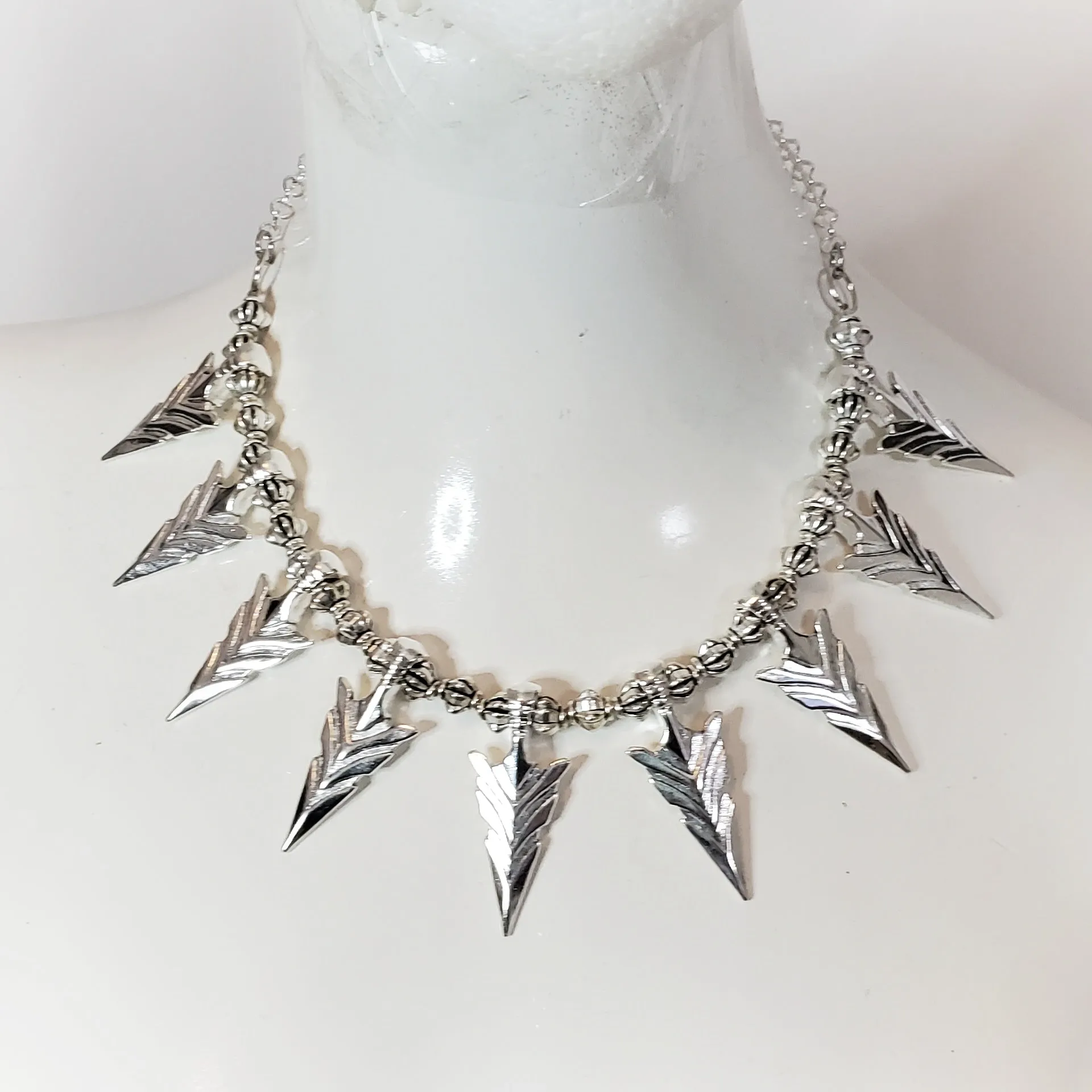 Arrow Head Spike Necklace Punk Archer Jewelry