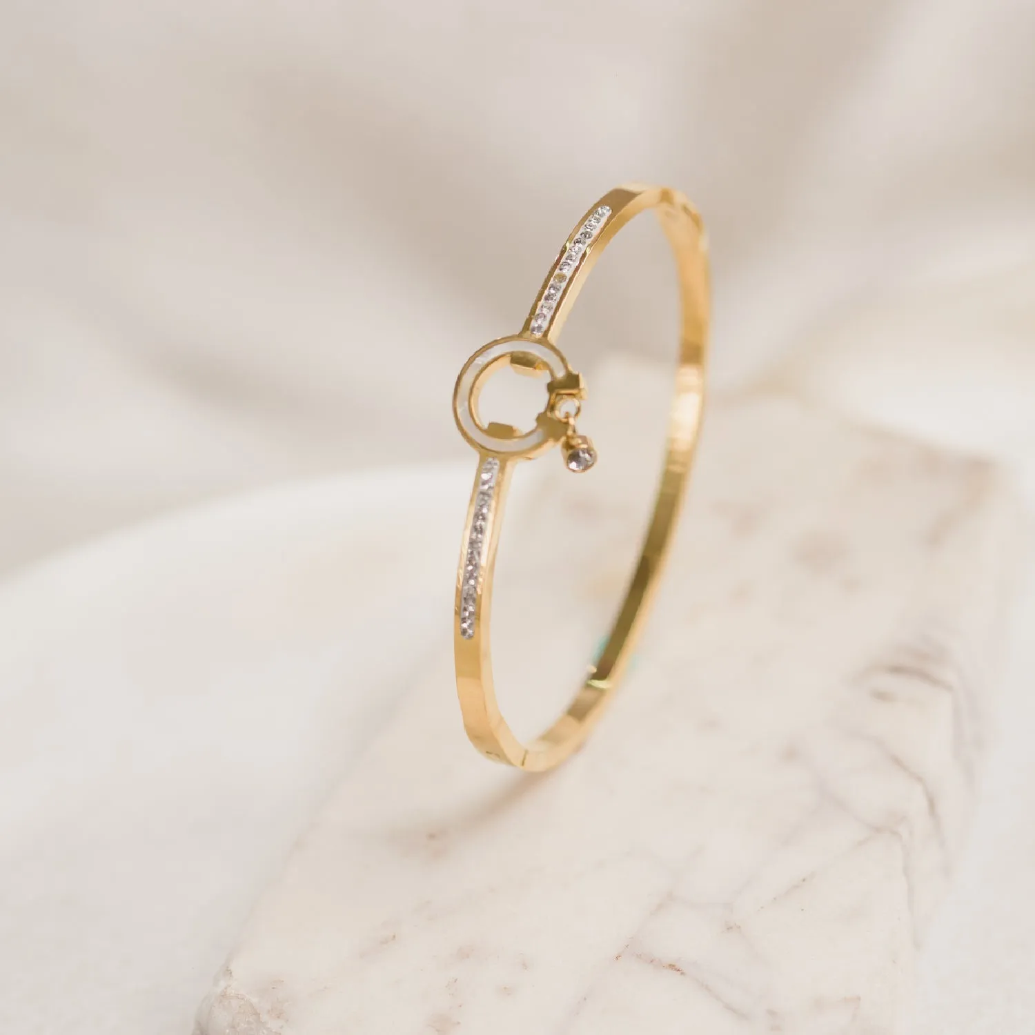 Artklim Designer Gold Plated Bangle Bracelet