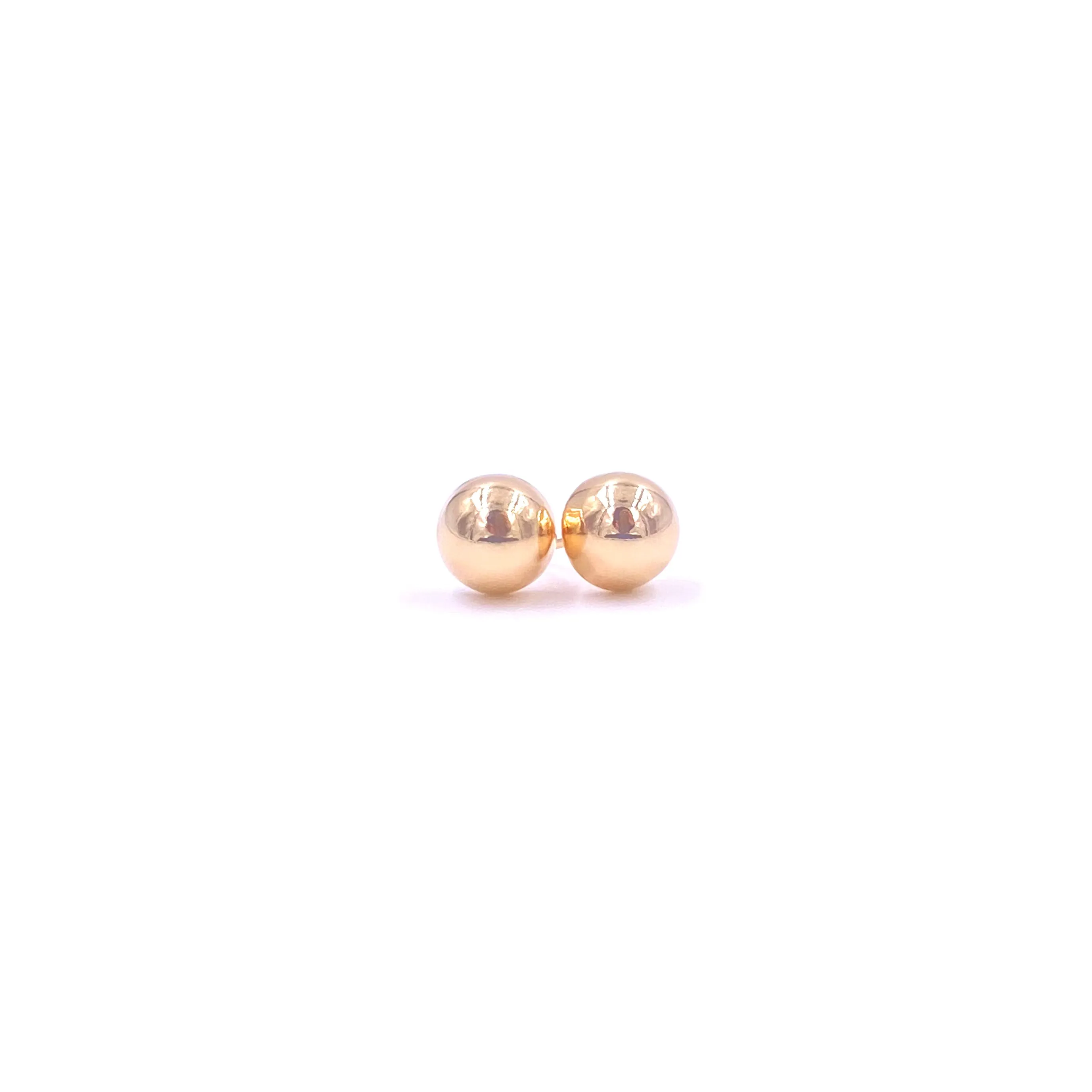 Ashley Gold Sterling Silver Gold Plated Ball Stud Earrings