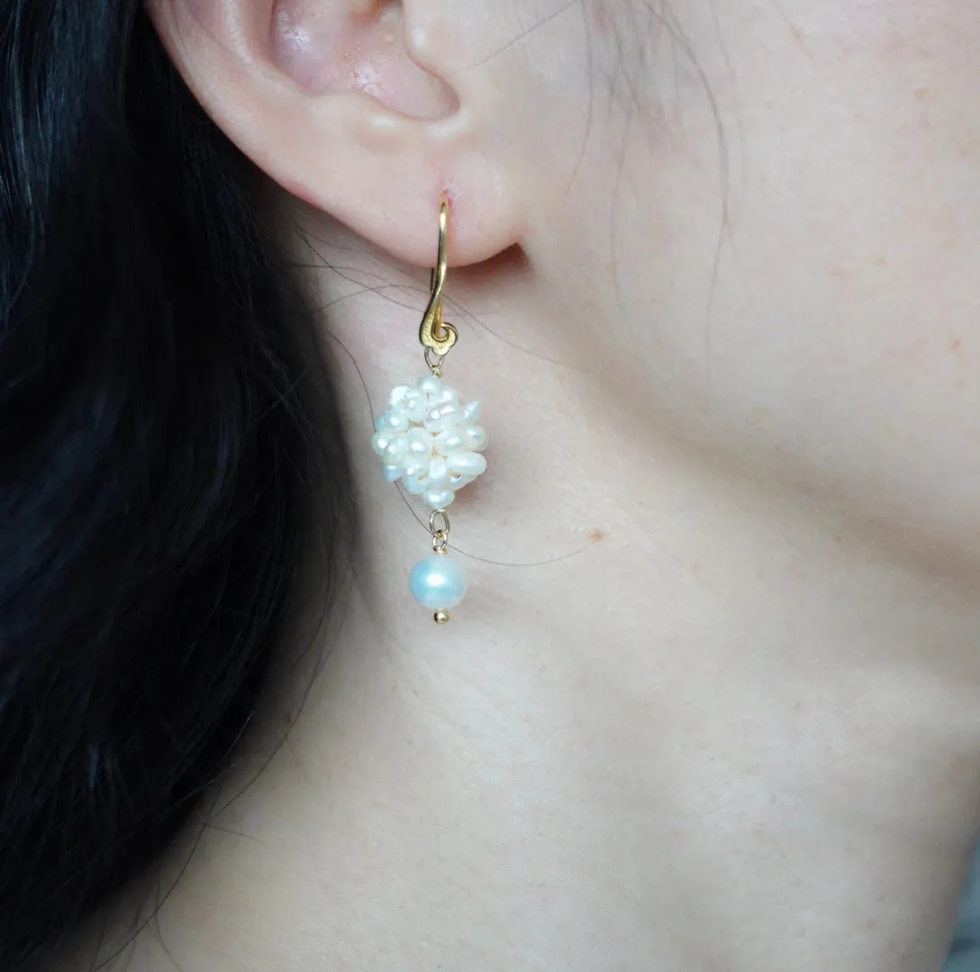 Asymmetrical Pearl Earrings