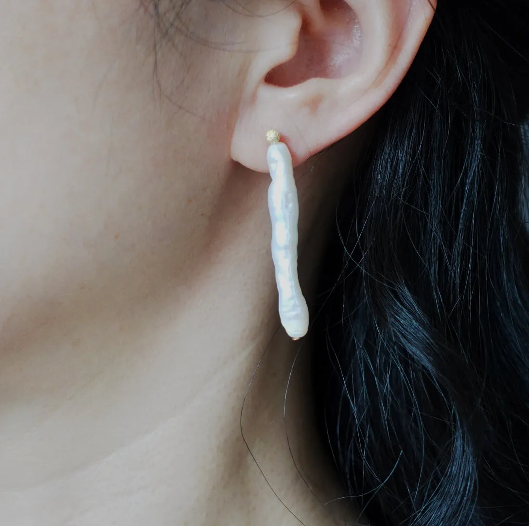 Asymmetrical Pearl Earrings