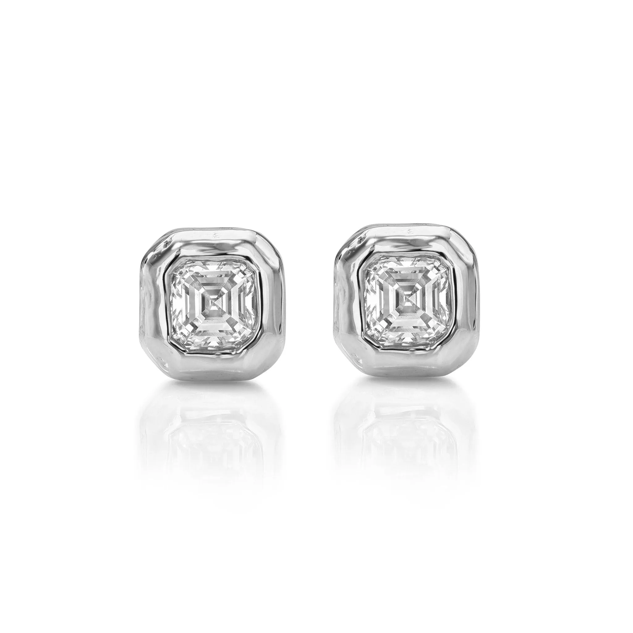 Baby River Asscher Diamond Studs